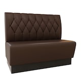 thumbnail of Gastro Sitzbank Amsterdam | 120 cm breit | Kunstleder Braun | Diamant Knopfpolsterung | Gastro Dinerbank