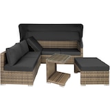 thumbnail of tectake Wicker loungeset San Marino met aluminium frame - natuur - 403713