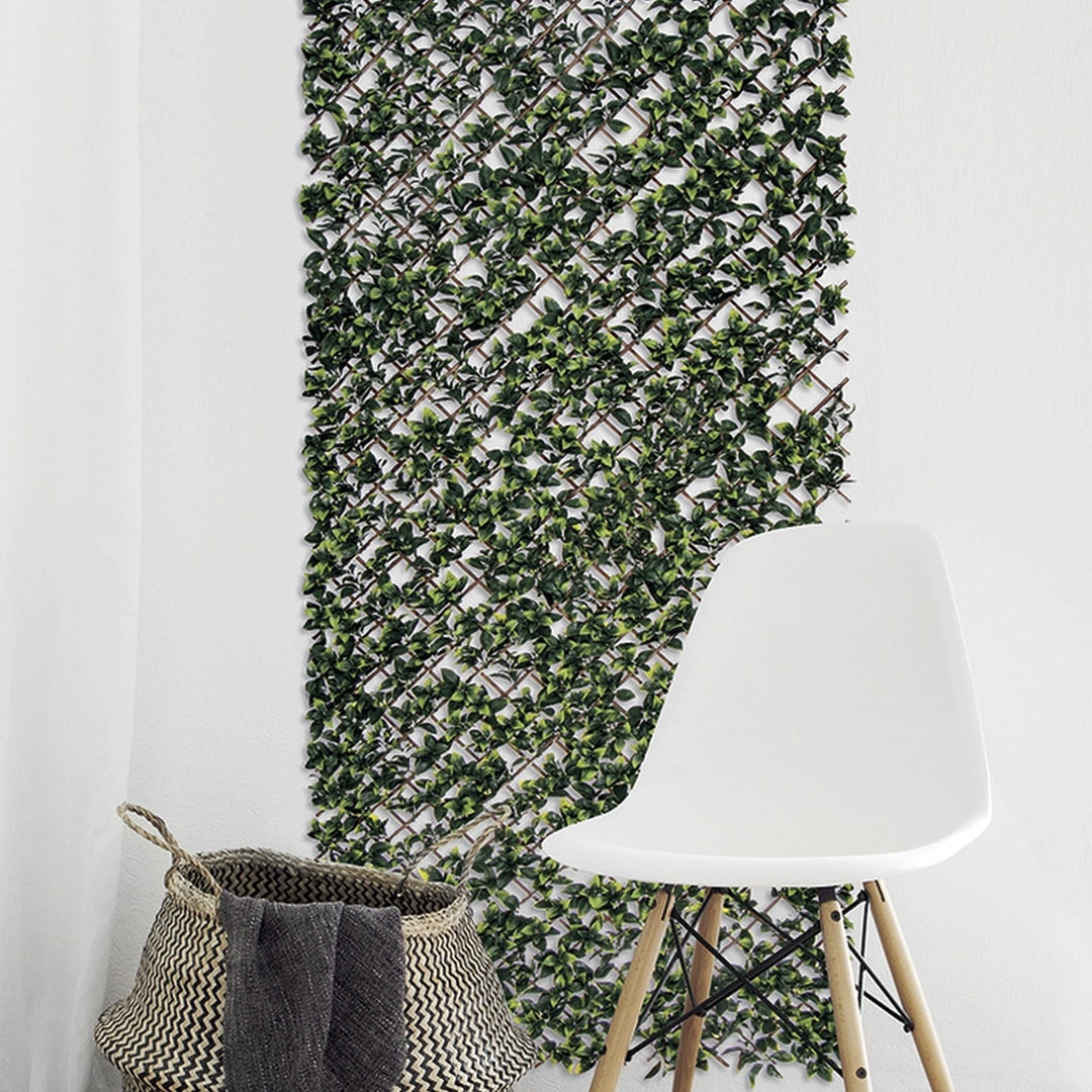 Celosía extensible BAMBU hojas bicolor  TRELLIBAMBU BUXUS 1x2m BAMBU