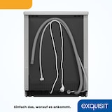 thumbnail of Exquisit Geschirrspüler GSP9614-030B inox | Spülmaschine 60 cm | Aquastop | Maßgedecke: 14 | Auto Türöffner | Restlaufzeiten Anzeige