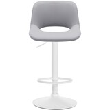 thumbnail of Barhocker Camden Kunstleder grau/Metall matt weiss