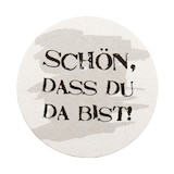 thumbnail of Bierdeckel Schön das Du da bist/Schön dass wir zusammen feiern, Ø 10,7 cm, 100 Stück