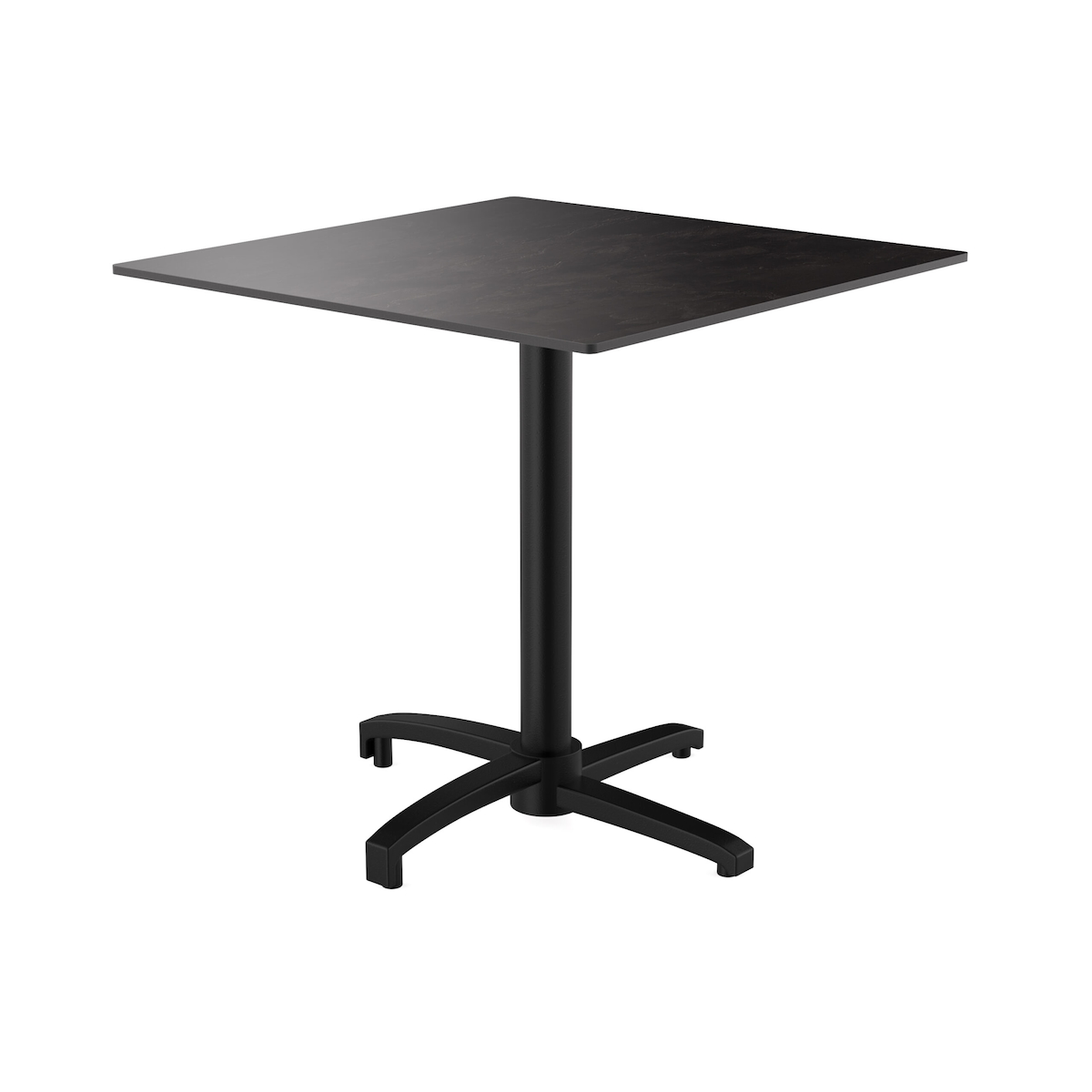 BIG Möbel GmbH Gastro Outdoor Terrassentisch "Rene" | HPL Compact 70x70 cm | Dunkler Schiefer | klappbar