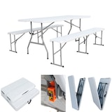 thumbnail of Klappbares 3-tlg. Festivalset Biertischgarnitur Bierbank Biertisch Campingset