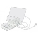 thumbnail of Delock 6 in 1 USB Ladestation mit Wireless Charger 2 x USB-C PD + 3 x USB A mit