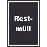 thumbnail of Restmüll Mülltrennung Schild mit Text hochkant A2 (420x594mm)
