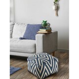 thumbnail of Kelim Sitzwürfel 50x50 H35cm Pouf Fußhocker Sitzhocker Bodenkissen Fußschemel : blau - jeans blue