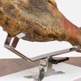 thumbnail of BELLO Aneto - Soporte Jamonero Basculante en DM. Acero Inoxidable. Cabezal Giratorio. Negro