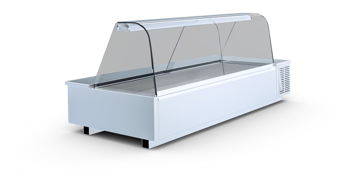 Gastro Kühlaufsatztheke Kühltheke Theke Aufsatztheke Kühlvitrine 1715x765x710 mm