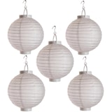 thumbnail of LED Lampion kaltweiße LED 20cm Kugel Laterne Partylampion 5er Set weiß
