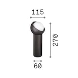 thumbnail of ideal lux, bloom tl1 Große, schwarze glas-tischleuchte