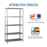 thumbnail of SimonRack Estante metálica com parafusos 2000x1000x300 mm, 5 prateleiras, 75 kg de ponto de flexão, Cinza - Advantage