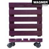 thumbnail of WAGNER Pflanzenroller NATURE 29 x 29 x 8 cm, für Innen, Massivholz, purpur, Tragkraft 100 kg, EU Ware - 20088701