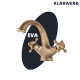 thumbnail of KLARWERK® EVA | Vintage Rubinetto Bagno Oro Ottone | Retro Acciaio Inox Rubinetto per Lavabo | Hotel Gastro Miscelatore 2 Attacchi Premium Gastro