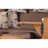 thumbnail of Strandkorb Komplettset: Ammersee Grande XL Teak Bullauge - PE grau - Modell 540
