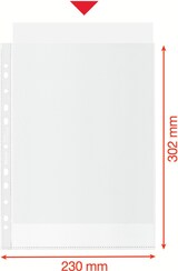 thumbnail of Funda portadocumentos (Caja 50). PP "Piel de naranja" con refuerzo. 100 micras. Esselte Reciclada. DIN A4. 11 taladros .