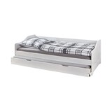 thumbnail of Möbilia Bett mit 1 Schublade| 90 x 200 cm | Kiefer-Holz weiß | B 209 x T 97 x H 66 cm | 19020028 | Serie BETT