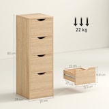 thumbnail of HOMCOM Mobile Bagno Salvaspazio 4 Cassetti in Stile Nordico Legno