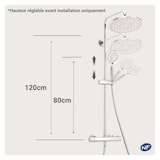 thumbnail of Colonne de douche ronde chromée ISHKA