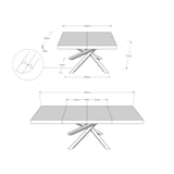 thumbnail of Mesa extensible 90x130/234 cm Volantis Premium Estructura Nogal Antracita