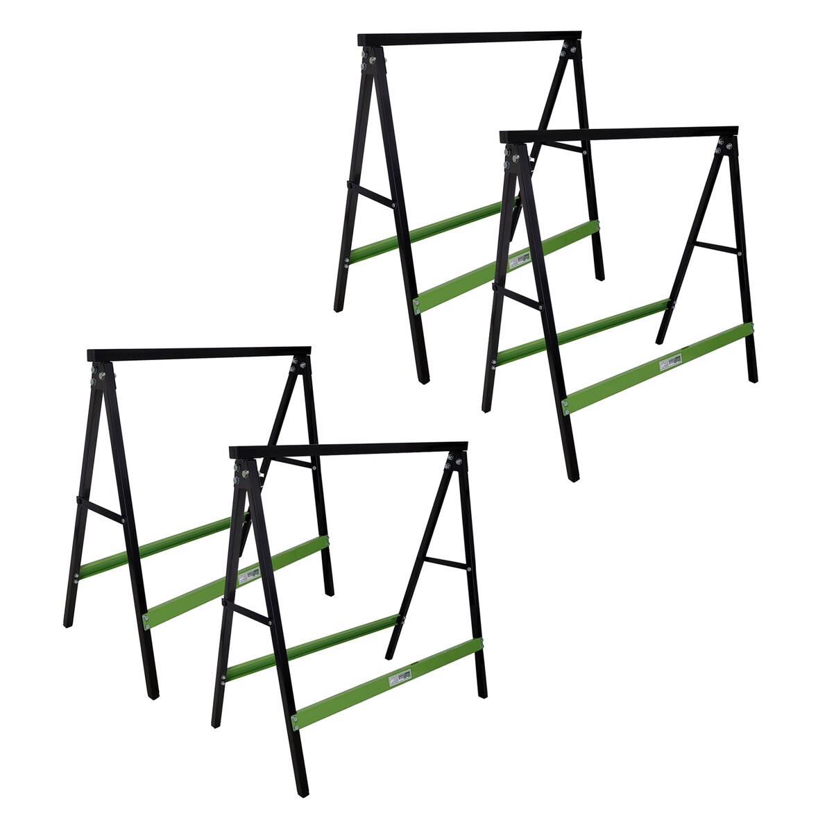 4x Klappbock Sägebock Arbeitsbock klappbar 2er Set Traglast 200 kg/Paar Gerüstbock