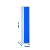 thumbnail of Spind AMEGO | HxBxT 180x40x50cm | 1 Abteil | Grundmodul | Grau-Blau