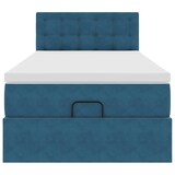 thumbnail of vidaXL Ottoman-Bett mit Matratze & LEDs Dunkelblau 100x200 cm Samt