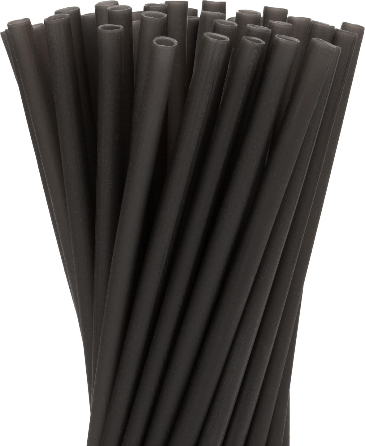 Essbare Reisstrohhalme, schwarz, Ø 0,5 x 22,5 cm: 100 Stück (1 Pack)