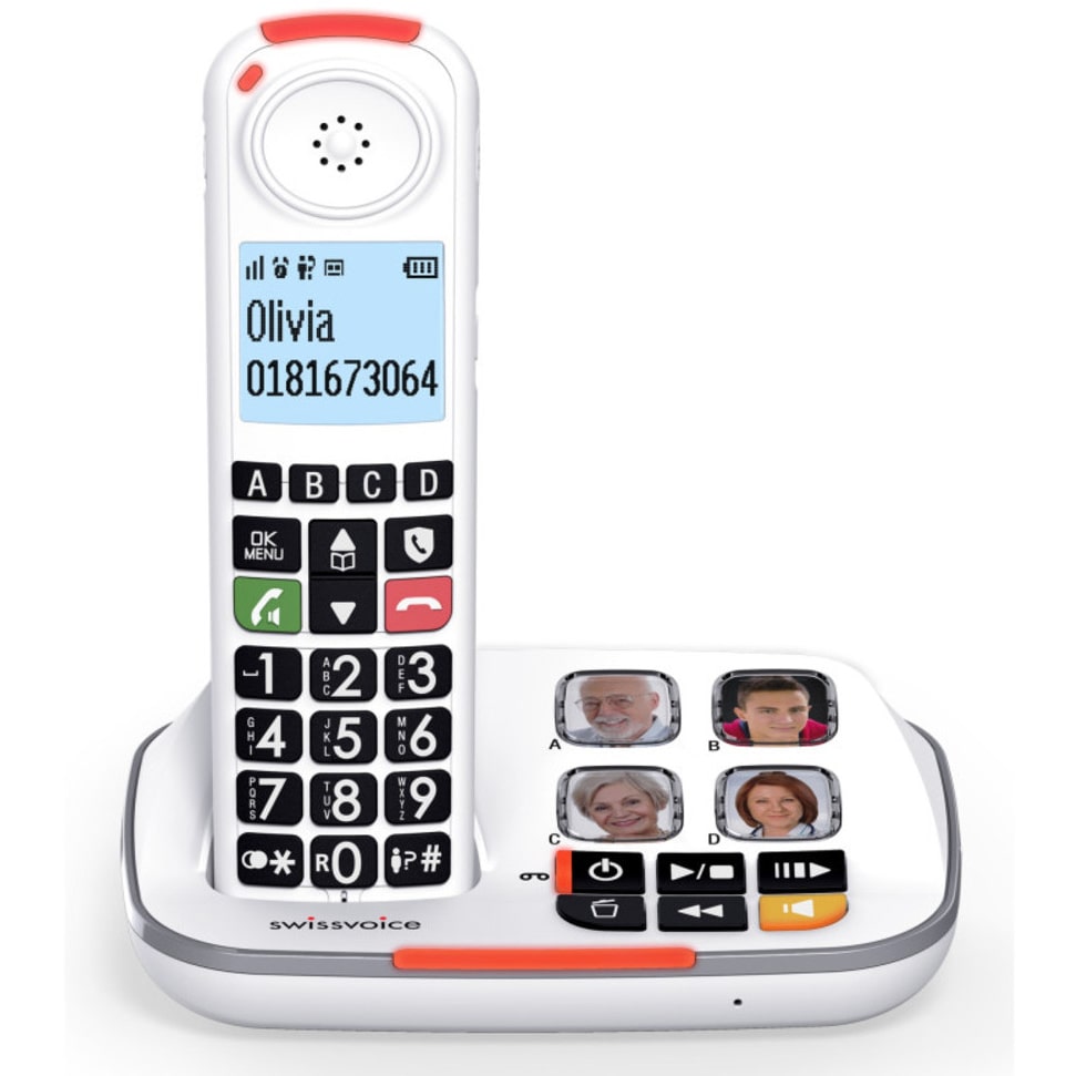 SWISSVOICE Téléphone Sans Fil Dect Avec Répondeur Blanc XTRA2355DUO