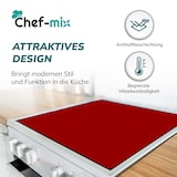 thumbnail of Herdabdeckplatte Matte Rot Wasserdicht 620x535 Schutz für Elektroherd