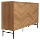 thumbnail of Aparador HWC-M50, mueble cajonera aparador alto, madera maciza mango 94x151x40cm ~ natural