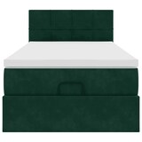 thumbnail of vidaXL Ottoman-Bett mit Matratze Dunkelgrün 80x200 cm Samt