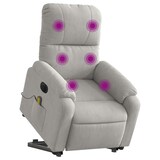thumbnail of vidaXL Massagesessel Aufstehhilfe Elektrisch Hellgrau Mikrofasergewebe