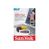 thumbnail of SanDisk ULTRA FLAIR Memoria USB 64 GB USB Tipo-A 3.0 Negro, Plata