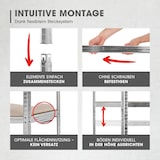 thumbnail of EASYmaxx Schwerlastregal 3er-Set - 1x Schwerlast-Eckregal/2x Schwerlastregal - silber/holzfarben