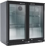 thumbnail of GastroHero Barkühlschrank ECO 230 schwarz 218 Liter Getränkekühlschrank unterbaufähig LED 2 Glastüren Umluft