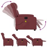 thumbnail of vidaXL Massagesessel Elektrisch Weinrot Kunstleder