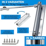 thumbnail of Stangentürschließer UNIVERSAL Türschließer Automatik Türfeder Federschließer bis 55 KG Silber