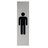 thumbnail of CombiCraft Aluminium Türschild Herren Piktogramm 165x45mm mit 3M-Tape zur Befestigung, einfache Kennzeichnung von Räumen und Bereichen