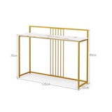 thumbnail of COSTWAY Konsoletisch, Beistelltisch, Gold, Flurtisch, Marmor-Optik, Schmaler Eingangstisch, Goldfarbener Metallrahmen