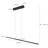 thumbnail of Steinhauer Hanglamp 3-verdieping. "Bande" 3995ZW Zwart