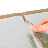 thumbnail of SIGEL SM208 Speisekarten-Mappen 10 Stück inkl. Aufbewahrungsbox, Gummi-Bindung, A4, beige mit Leinenstruktur