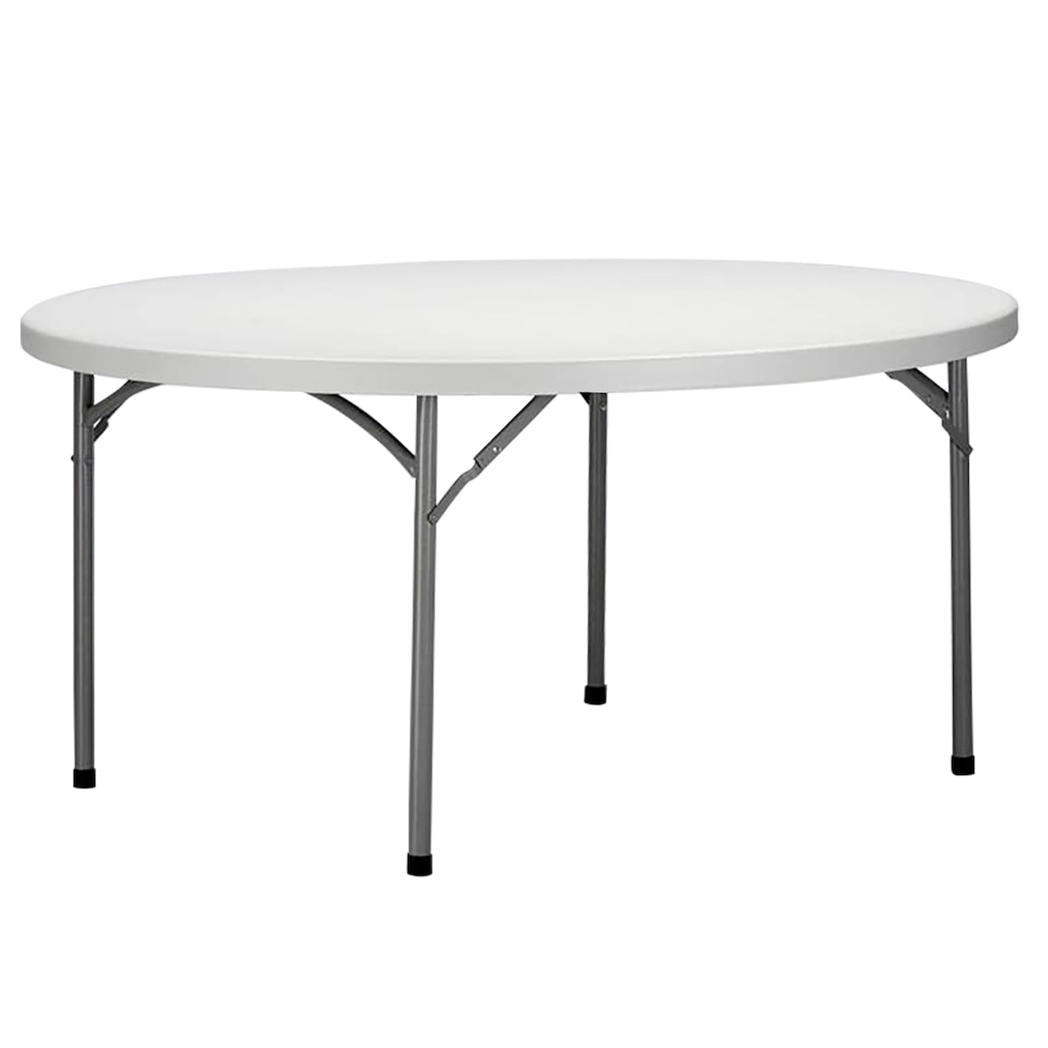 CATE Tavolo Catering Rotondo In Metallo E Abs Bianco Diametro 150 Con Gambe Pieghevoli Per Ristorante Matrimonio colore Bianco