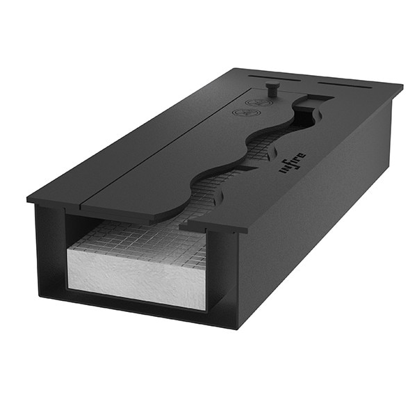 SLIM BLACK BURNER – Schwarzer eingebauter Bioethanolbrenner – 600