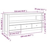 thumbnail of Helloshop26 - Multimedia-TV-Ständer TV-Regal Sideboard TV-Schrank Esszimmer Wohnzimmer Schlafzimmer 114 x 35 x 52 cm Kiefernholz 02_0025783