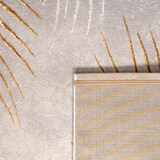 thumbnail of Teppich Kurzflor Blätter Wohnzimmer schmutzabweisend Gold Rechteckig 160x230 | 60% Polypropylen, 40% Polyester | Florhöhe: 11 mm | pflegeleicht