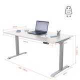 thumbnail of Schreibtisch elektrisch höhenverstellbar, Ergonomische Arbeitstisch, Gestell und Tischplatte