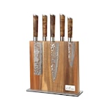 thumbnail of Oleio breiter magnetischer Messerblock I Akazienholz mit Edelstahlsockel