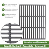 thumbnail of Grillrost 38x29cm rechteckig emailliert Rost Grillgitter Gusseisen Grillplatte