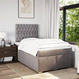 thumbnail of vidaXL Boxspringbett mit Matratze Taupe 120x190 cm Stoff